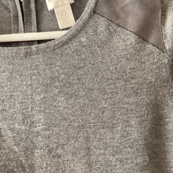 Chico’s Grey Pullover Sweater, Size O ( Small 4/6) - Picture 3 of 7